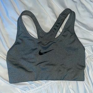 grey women’s nike sports bra